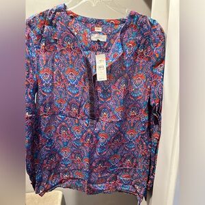 NWT Loft blouse multi color size small